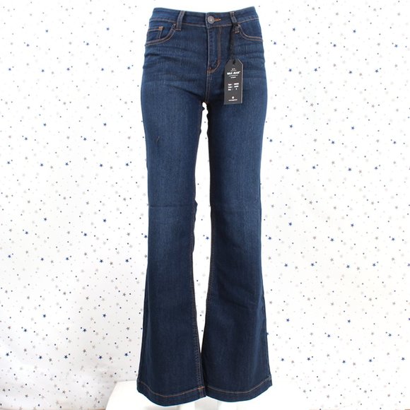 Wax Jean Wide Leg Denim Jeans Dark Size 1 Junior Size - Picture 2 of 8